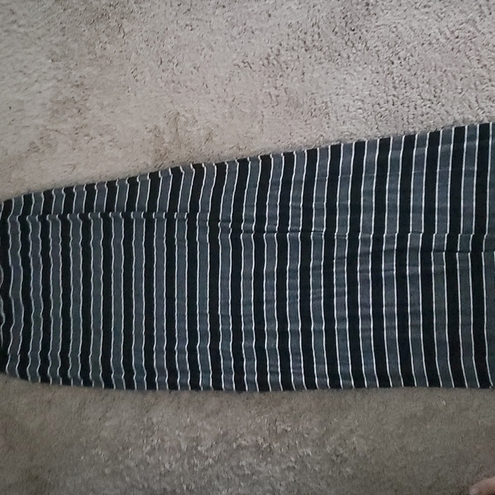 Black and White strip maxi skirt